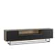 image 7 of TV Unit Sideboard Cabinet Storage Cabinet Oak Black Industrial Media Console 200cm