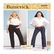 Butterick 6840 Paper Sewing Pattern – Women’s Trousers, UK Sizes Rr (18W–20W–22W–24W), Intermediate