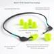 image 2 of Hi Viz Banded Foam Shooting Earplugs, 3 Pair with Band - 28dB High NRR