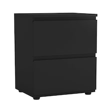 Skagen Minimalist Chest of 2 Drawers | Black | Black & Black | 1