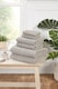 image 3 of Linear Pure Cotton Bath Towels Set Of 2 | Grey | Bath towel | 2