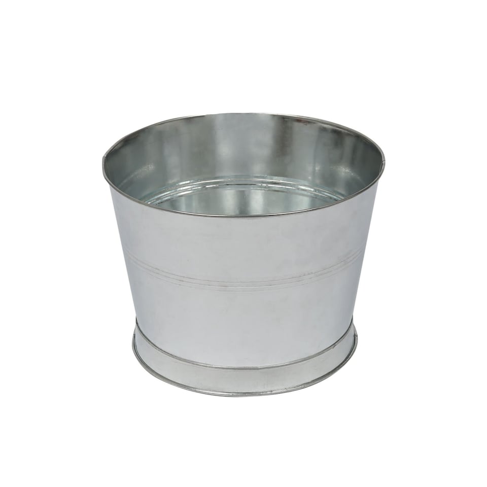 image 1 of Rink Drink Handmade Galvanized Iron Ice Bucket - 26.5cm - Silver