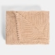 image 3 of OHS Tufted Arches Throw Teddy Fleece Blanket Winter Soft Warm Bedspread - 125 x 150cm | Brown | Mink