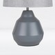 image 8 of First Choice Lighting Pair of Grey 39cm Touch Lamps with Grey Shades Grey | Grey