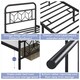 image 4 of Yaheetech 3ft Single Vintage Metal Bed Frame with Diamond Pattern Headboard Black