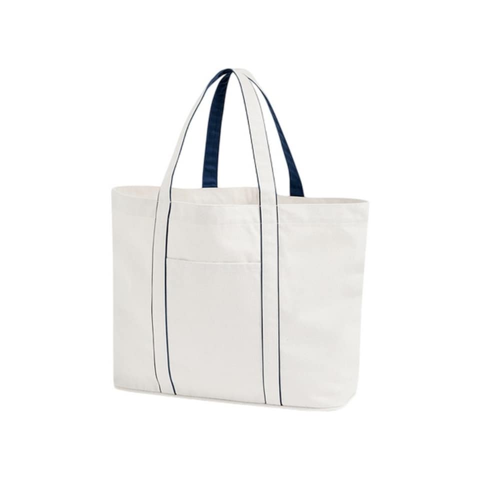 Westford Mill 20L Tote Bag - White/French Navy - One Size