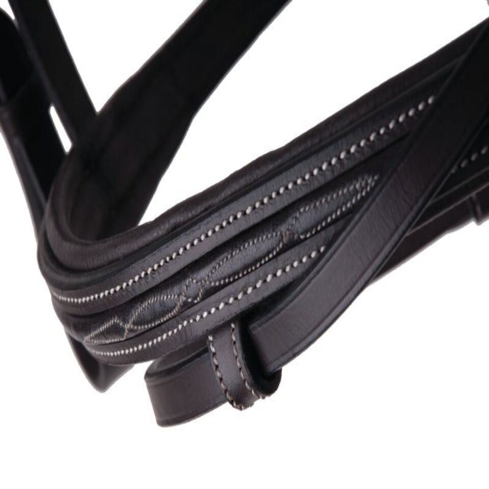 image 1 of Rhinegold Elegance Stitched Flash Bridle Black | Size: Full
Colour: Black
