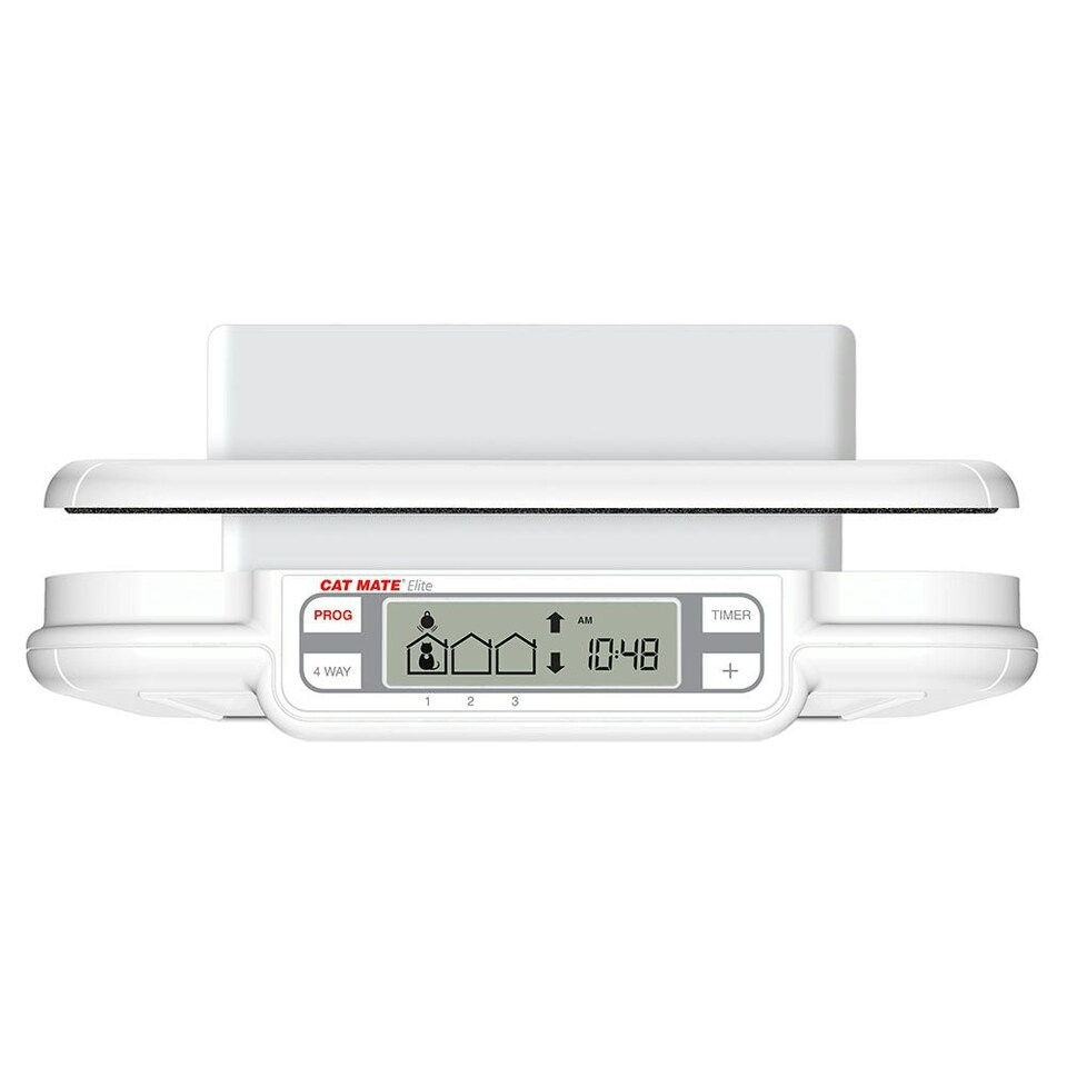 image 1 of Cat Mate Elite Microchip Cat Flap with Timer Control – White (355W)