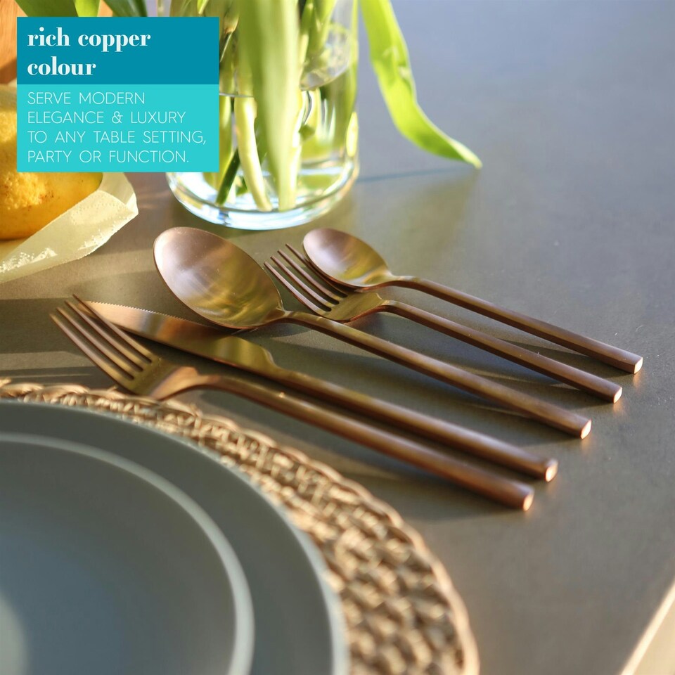 image 1 of Argon Tableware Stainless Steel Teaspoons - 14.5cm - Copper - Pack of 12