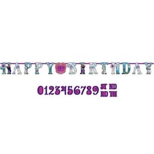 Frozen Jumbo Letter Birthday Banner Kit - Multicoloured - One Size