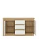 image 2 of Lyon 2 Door 3 Drawer Sideboard in Riviera Oak/White High Gloss