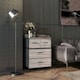 image 10 of HOMCOM Bedroom Chest of Drawers 4 Drawer Dresser w/ Shelf, Grey Wood Effect