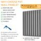 image 4 of NOVECRAFTO Decorative 3D Wall Panels (50cm x 50cm) 3D Fluted Line Design PVC Cladding Panel