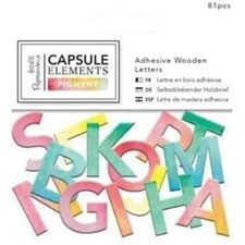 Adhesive Wooden Alphabet Pack (81pcs) - Capsule Collection - Elements