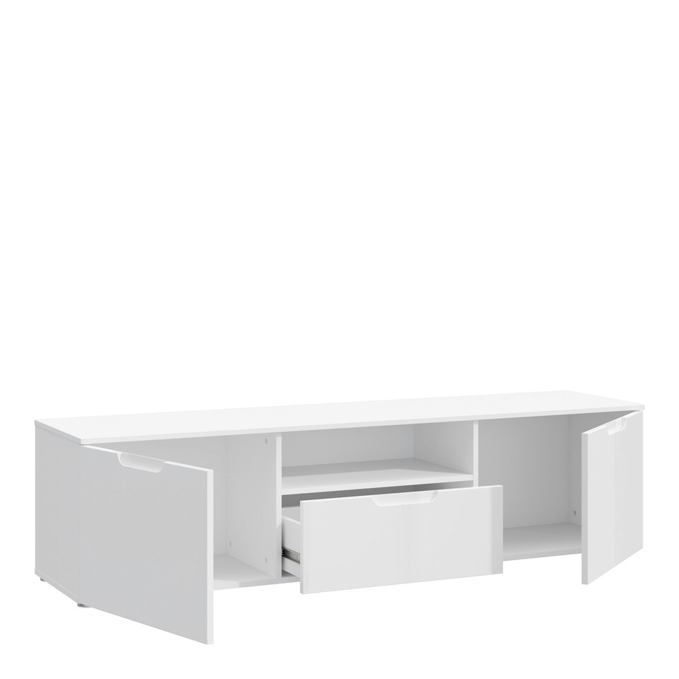 image 1 of Sienna TV Unit  in White/White High Gloss