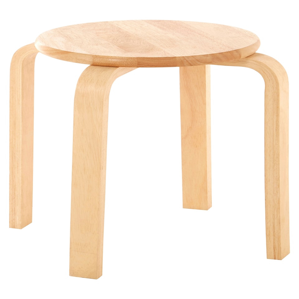 image 1 of Maison by Premier Rustic Tropical Hevea Wood Stacking Stool, Stackable Kitchen Stool For Breakfast, Durable Counter Stool