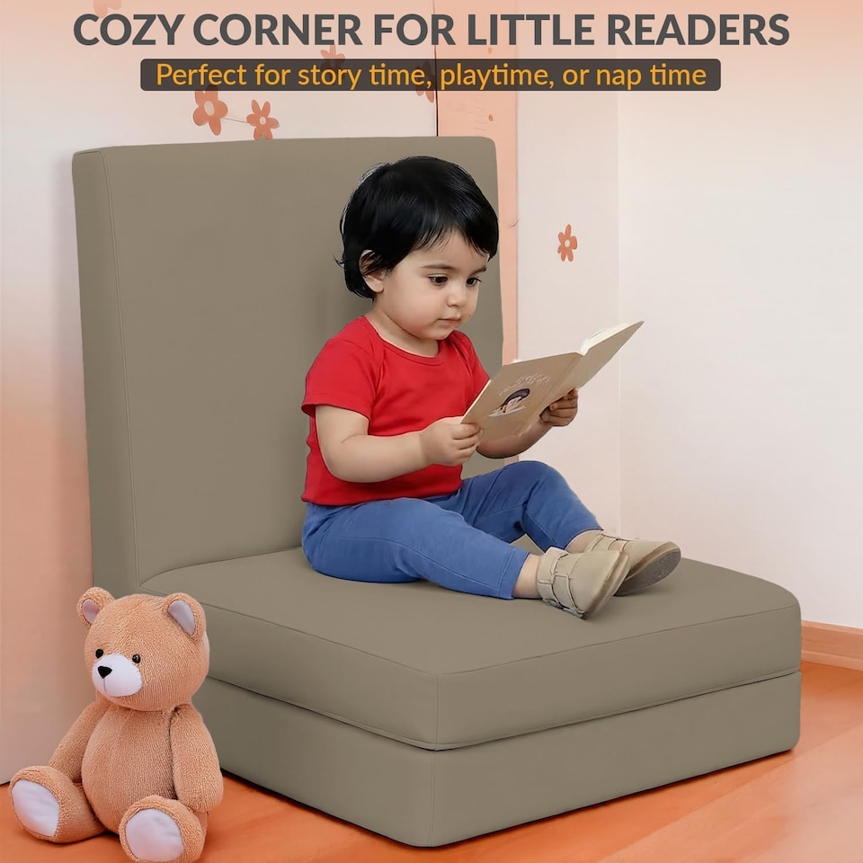 image 1 of Tri Fold Fold Out Z Bed Futon Sofa Chair Mattress