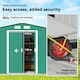 image 4 of Outsunny 9 x 6FT Galvanised Garden Storage Shed with Sliding Door, Green