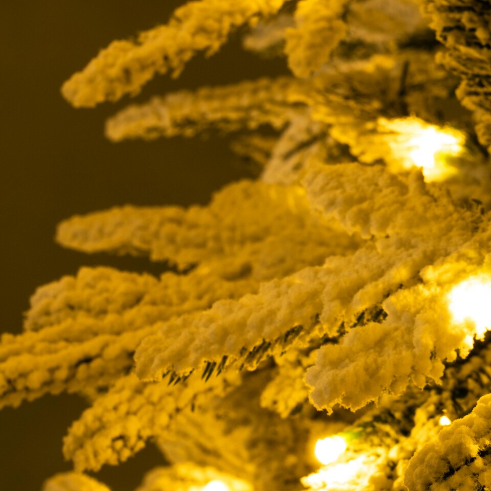 image 1 of Christmas Tree World  9ft/270cm Pre-Lit Snowy Alpine Tree  - Warm White