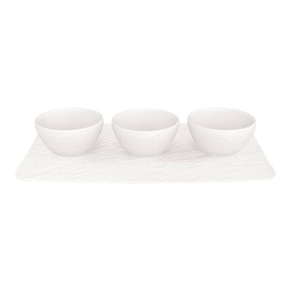 image 1 of Villeroy & Boch Manufacture Rock Blanc 4 Piece Serving Set