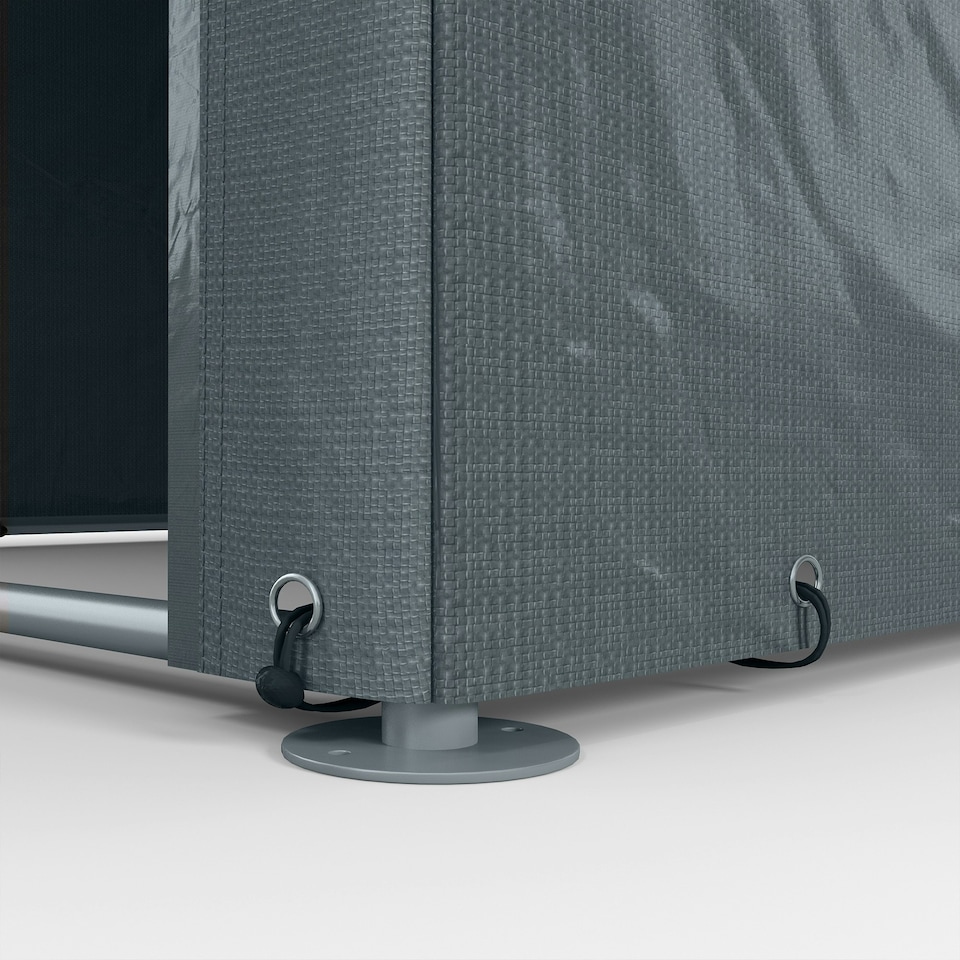 image 1 of Outsunny 1.6 x 2.2m Garden Storage Shed Portable Shed Tent, Dark Grey 
