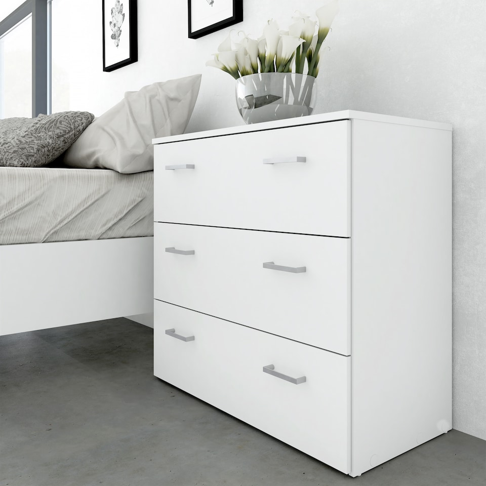 image 1 of Space Chest of 3 Drawers in White