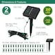 image 2 of GardenKraft 17610 200 Warm White Solar Powered Outdoor LED String Lights