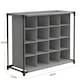 image 8 of Living and Home 4 Tiers 16-Pair Non-woven Grid Shoes Rack - Grey
