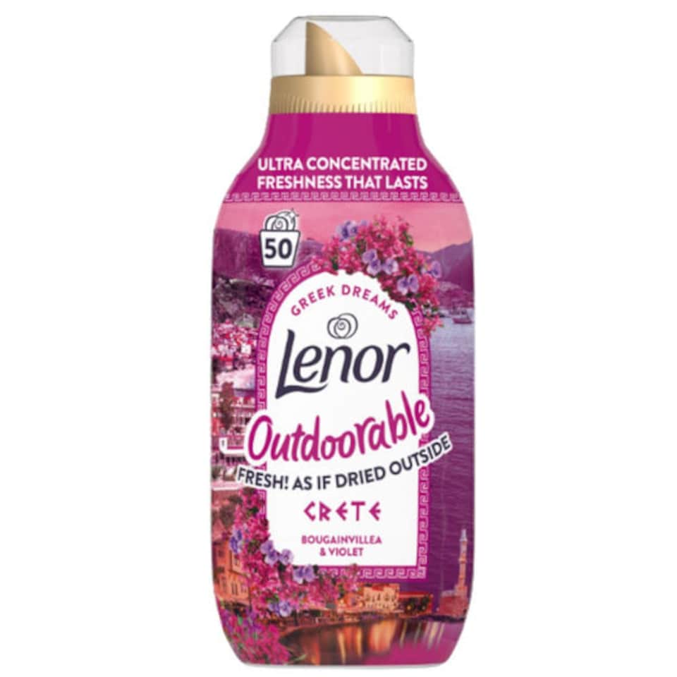 Lenor | Outdoorable Crete Bougainvillea and Violet Fabric Conditioner 50 Wash | 50 Wash x 1 Bottle | 1550ml