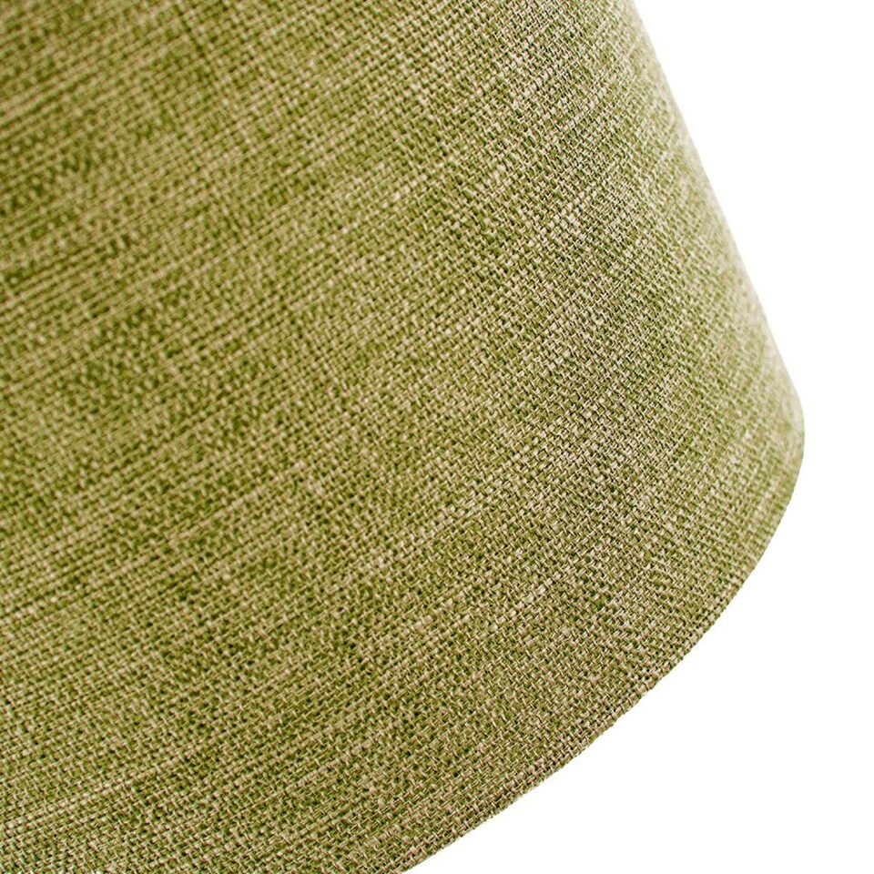 image 1 of Contemporary Olive Green Plain Linen Fabric 14" Drum Lamp Shade 60w Maximum | Green | Olive Green | 1