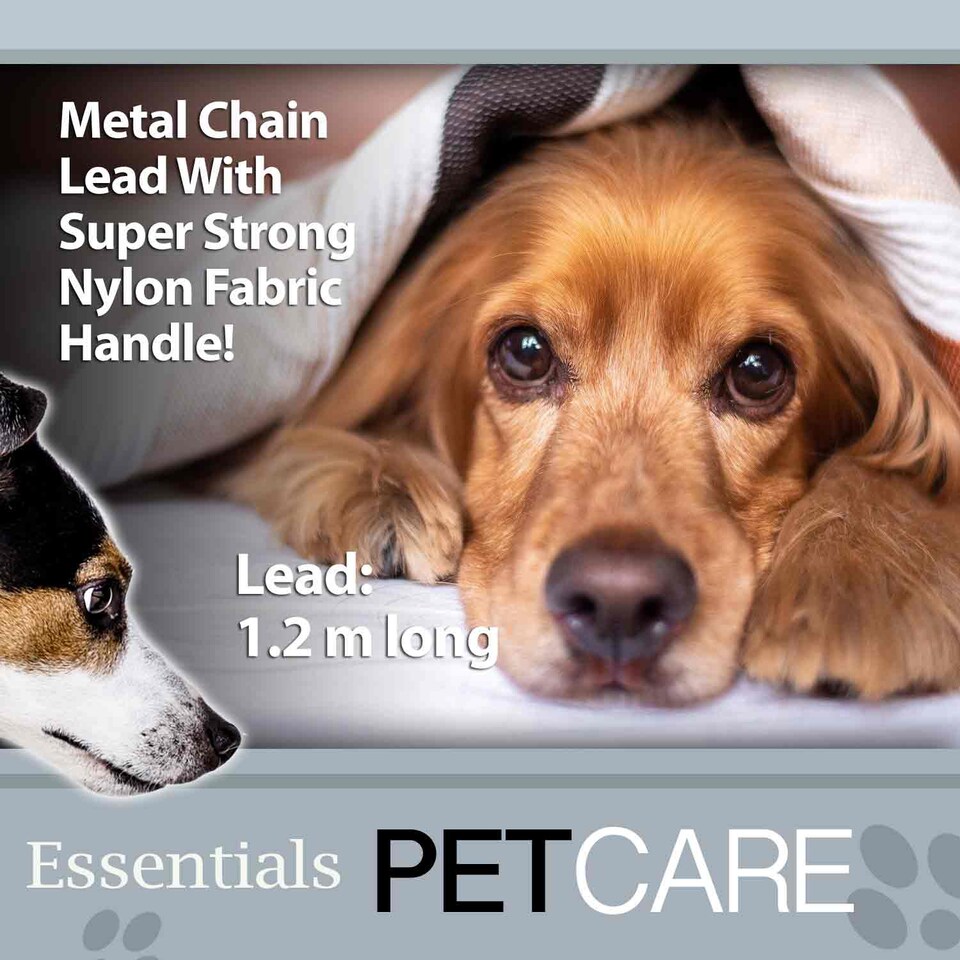 image 1 of PMS Crufts Reflective Chain Lead 1.2m Brown
