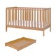 image 1 of Tutti Bambini Malmo Cot Bed, Cot Top Changer and Mattress Bundle - Oak