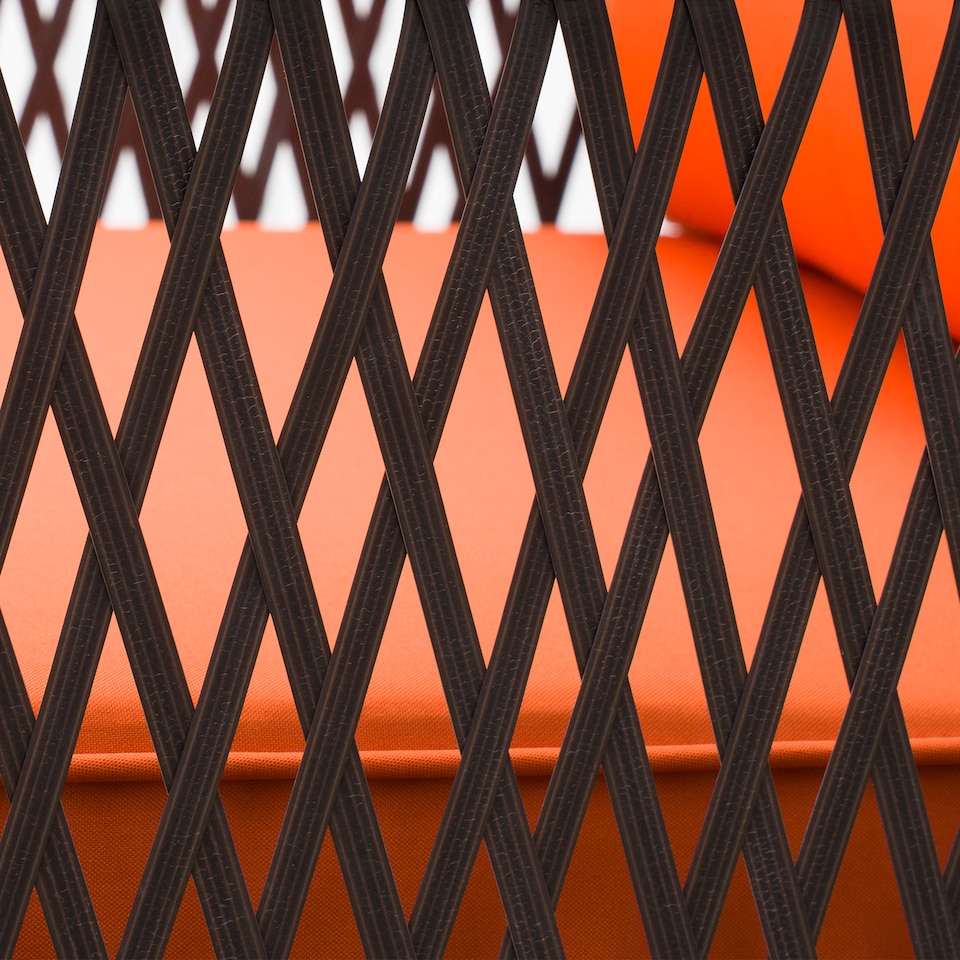 image 1 of Outsunny 3 Pieces Rattan Bistro Set with Tempered Glass Table Orange