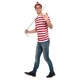 image 3 of Where's Wally? Unisex Fancy Dress Costume Accessories Kit with Large T-Shirt