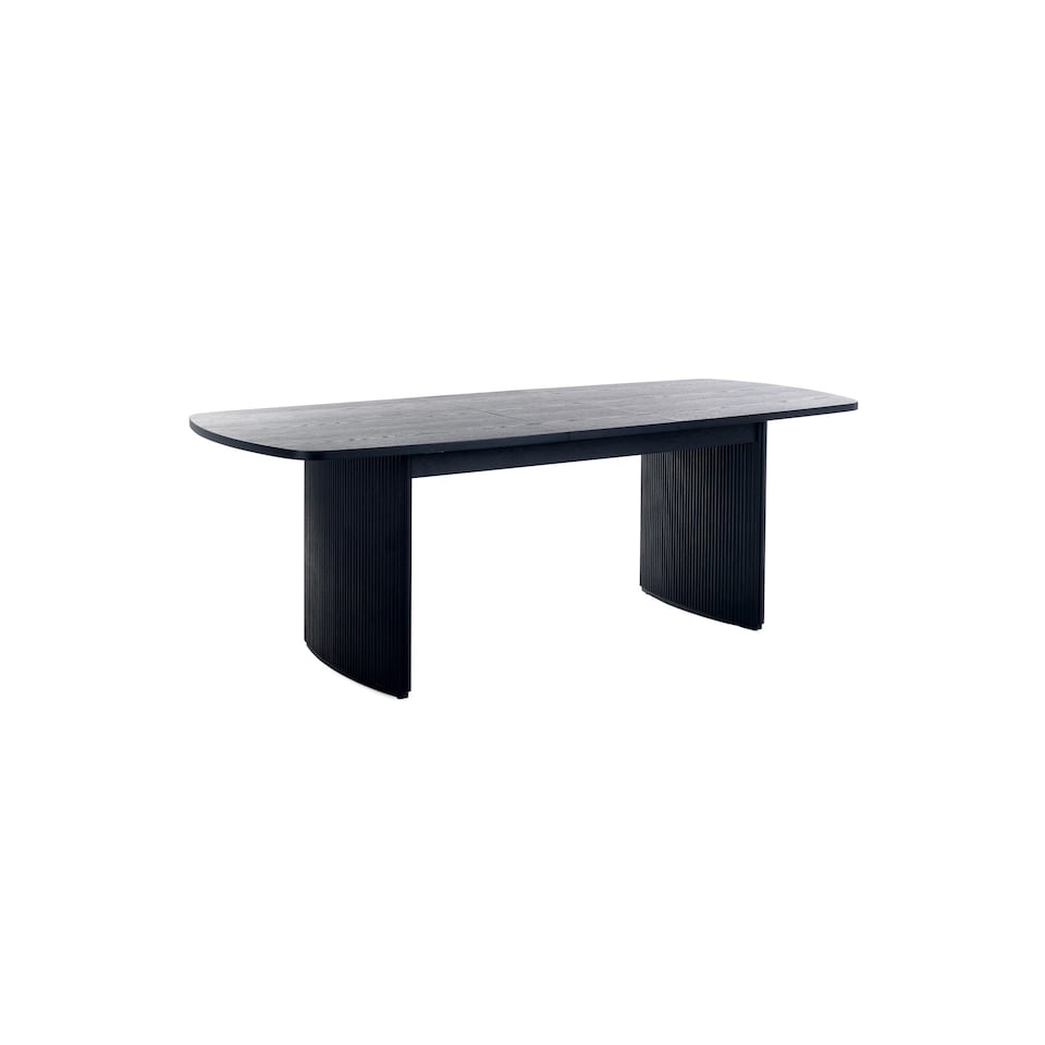 image 1 of Louis Fluted Extending Dining Table - Black