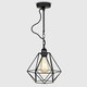 image 3 of ValueLights Industrial Satin Black Wall Ceiling Light Fitting With Black Metal Cage Shade