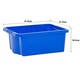 image 5 of Wham Stack & Store 4 x 16L Plastic Storage Boxes | Blue | 4