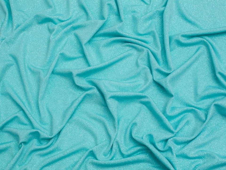 Minerva Core Range Blue Dazzle Glitter ITY Silky Stretch Knit Fabric for Dressmaking, 148cm / 58" Wide - per metre