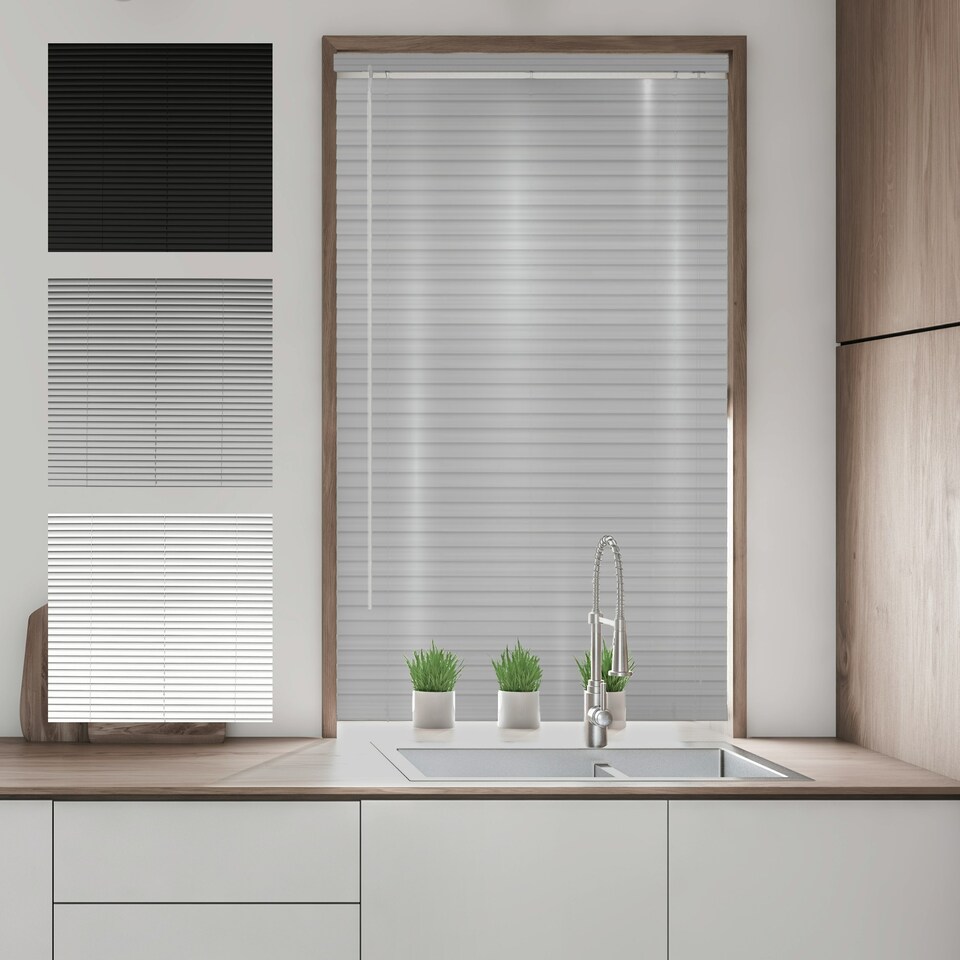image 1 of Aluminium Venetian Blinds 195cm x 150cm White