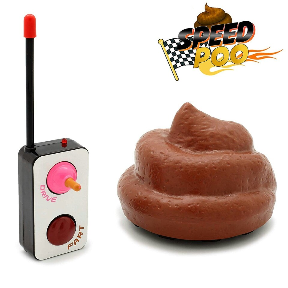 image 1 of Hilarious Speedy Remote Control Speed Poo Family Fun Drive and Spin Fun Toy