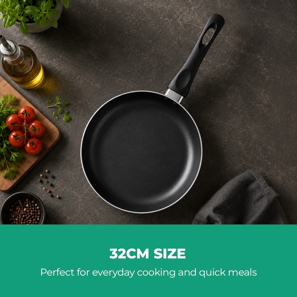 image 1 of Royalford 32 CM Non-Stick Aluminium Frying Pan for Induction Hob, Skillet Pan