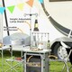 image 4 of Outsunny Camping Kitchen with Cupboard Folding Camping Table with Carrying Bag