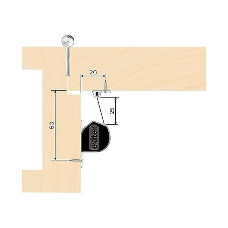 image 1 of Exitex Roller Finger Protector 1925mm, Door Hinge Safety Guard, Professional Protection | White