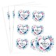 image 1 of Mother's Day Blue Flowers Round Stickers 88mm - Sheet of 6
