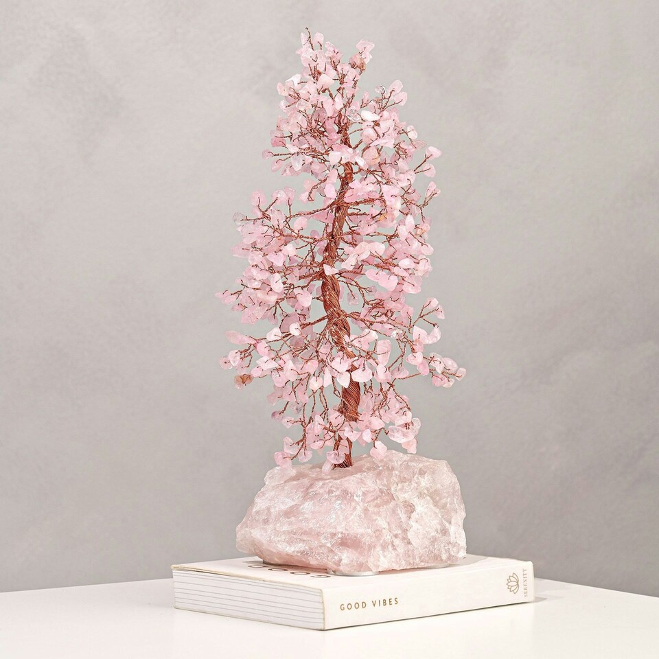 image 1 of Gemstone Tree Rose Quartz - Love Large Pink