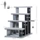 image 7 of PawHut Pet Stairs with 4-step Stair, Scratching Posts, Platforms, Toy Ball