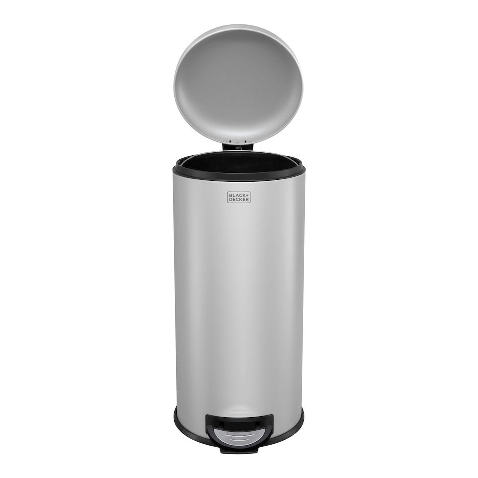 image 1 of BLACK+DECKER 30 Litre Dome Kitchen Indoor Rubbish and Waste Pedal Bin