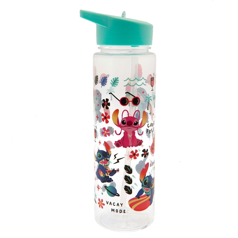 image 1 of Lilo & Stitch Characters Plastic Water Bottle - Multicoloured - One Size