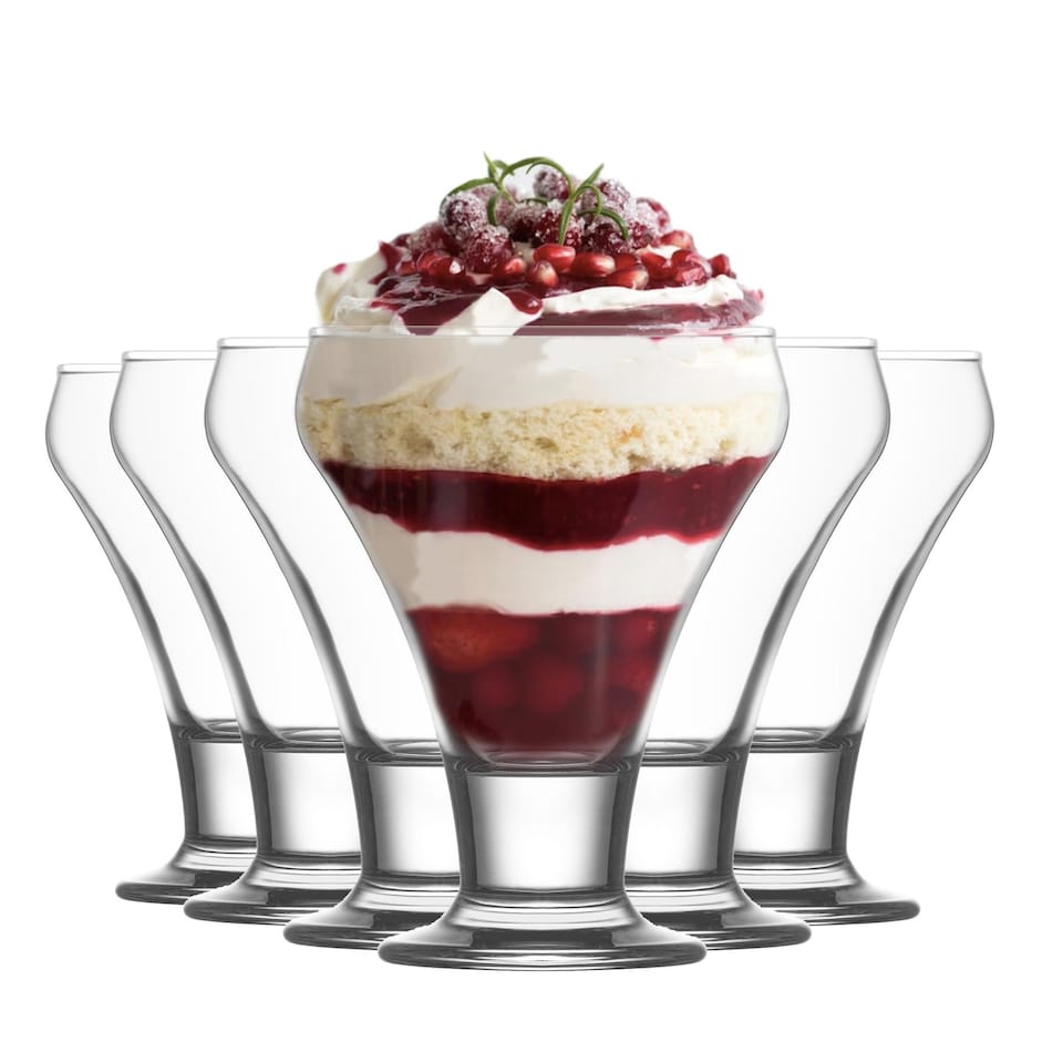 image 1 of LAV Frosty Ice Cream Bowls - 9cm - Clear - Pack of 6 | Clear | Clear