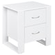 image 1 of HOMCOM 2 Drawer Boxy Bedside Table w/ Handles Elevated Base Oak Brown